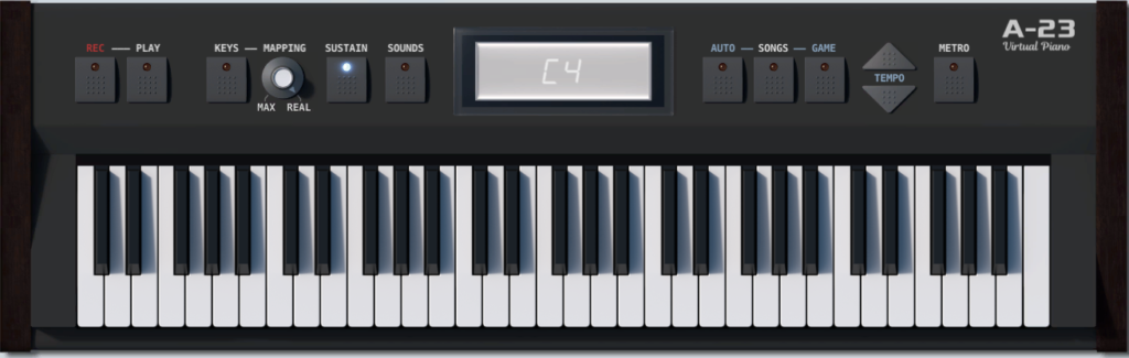 Piano Virtual - Um piano online funcionando no seu teclado